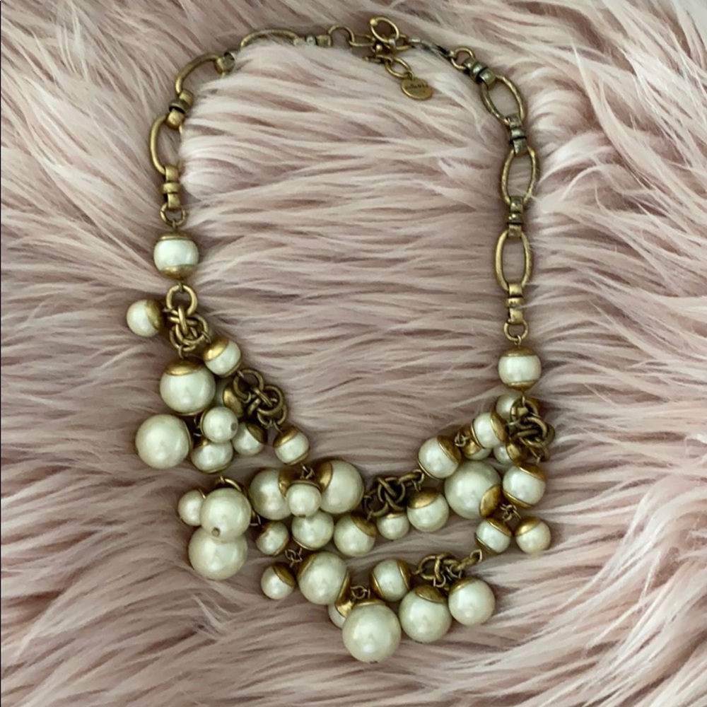 Stella and Dot Pearl Bib Statement Necklace